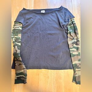 BDG Camo long sleeve top
